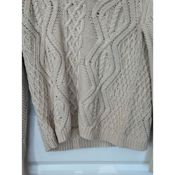 J.Crew Fisherman's Henley Sweater Cream - Picture 4 of 5